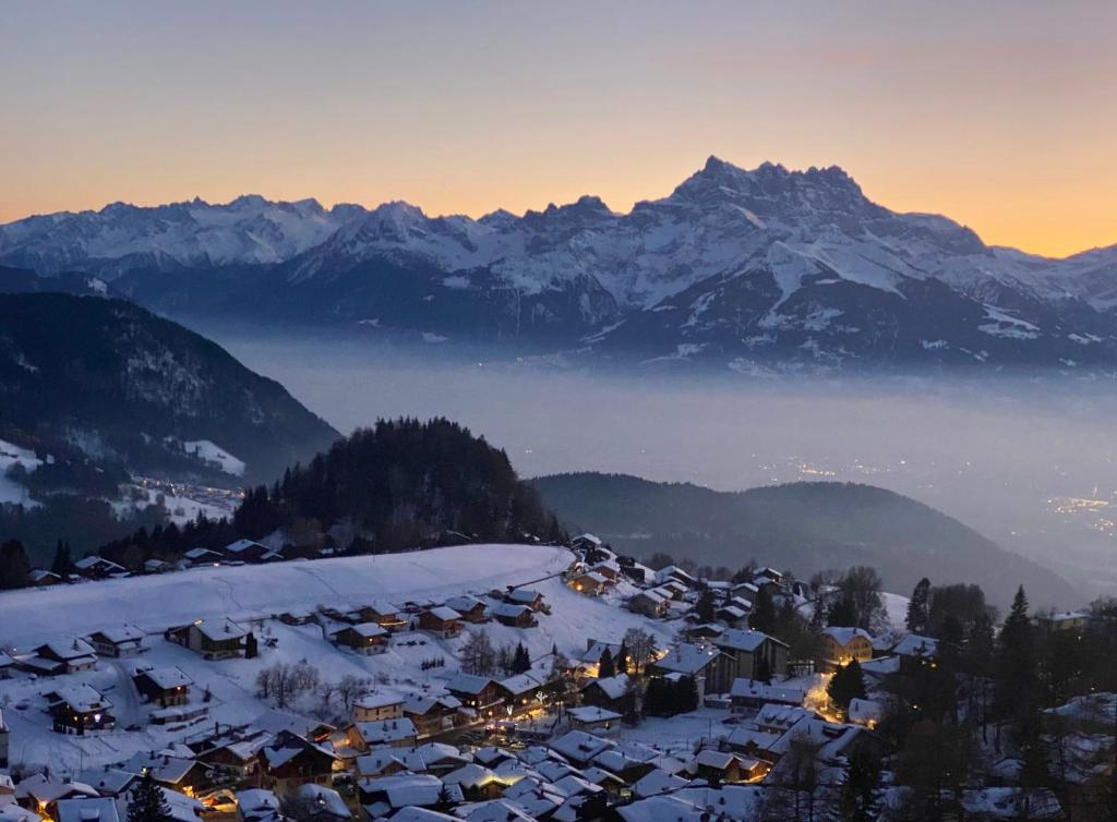 NEW! Private and alpine style double room at 500m to Ski Lifts and Leysin center room 6